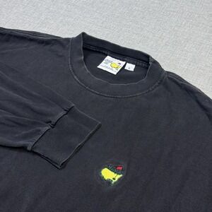 Masters Augusta National Golf Shop Vintage Long Sleeve Shirt Mens Large Black